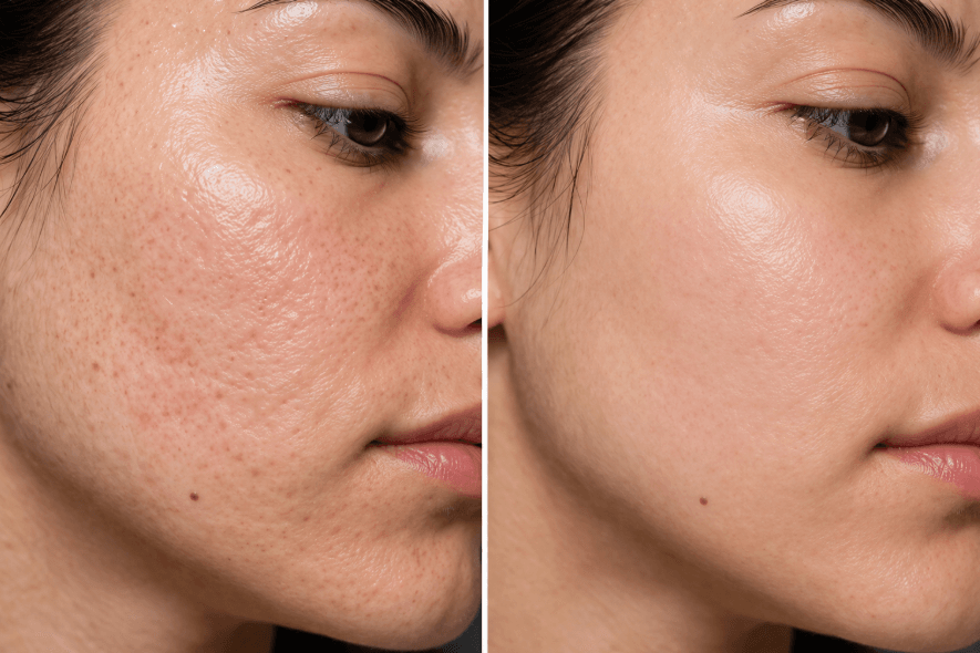 microneedling before after