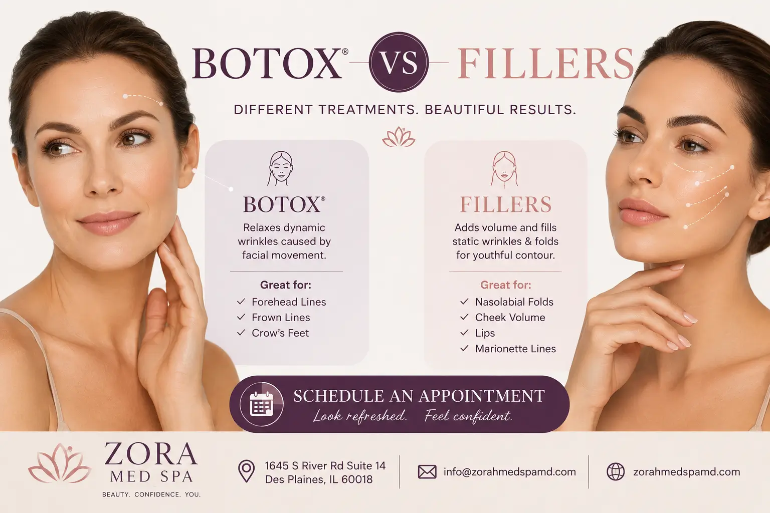Botox Vs FIllers Des Plaines, IL